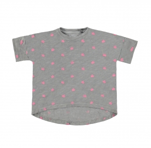 Preview: BELLYBUTTON T-Shirt Krönchen - grau pink