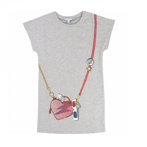 Preview: LITTLE MARC JACOBS Kleid Movie Night - grau