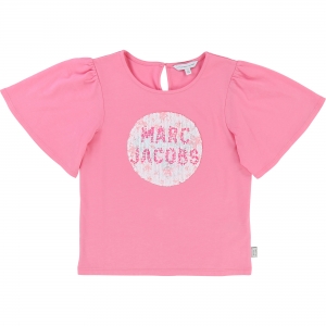 Preview: LITTLE MARC JACOBS T-Shirt Wendepailletten - rose