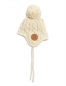 Preview: MINI RODINI Baby Bommelmütze - offwhite