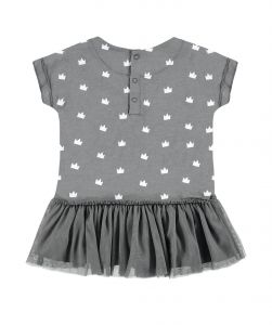 Preview: BELLYBUTTON Kleid mit Tüll - grau