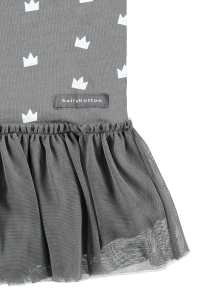 Preview: BELLYBUTTON Kleid mit Tüll - grau