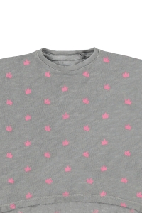 Preview: BELLYBUTTON T-Shirt Krönchen - grau pink