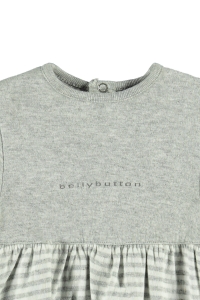Preview: BELLYBUTTON Babykleid - weiss/grau