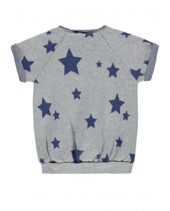 Preview: BELLYBUTTON Kleid Sterne - grau melange