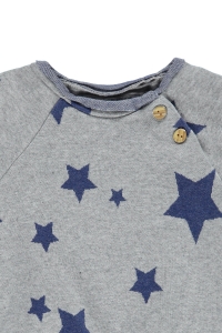 Preview: BELLYBUTTON Kleid Sterne - grau melange