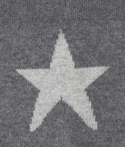 Preview: TICKET TO HEAVEN Mütze Stern - grau melange