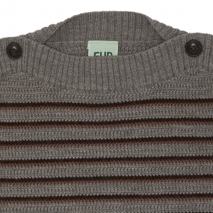 Preview: FUB Strickpullover Wolle  - beige melange