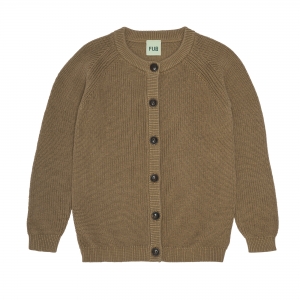 Preview: FUB Strickjacke Cardigan Rib - camel