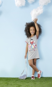 Preview: LITTLE MARC JACOBS T-Shirt Kleid - graumeliert