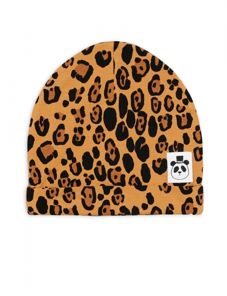 MINI RODINI Basic Leopard Mütze - beige