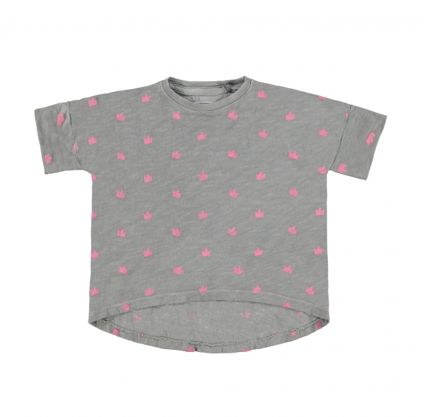 BELLYBUTTON T-Shirt Krönchen - grau pink