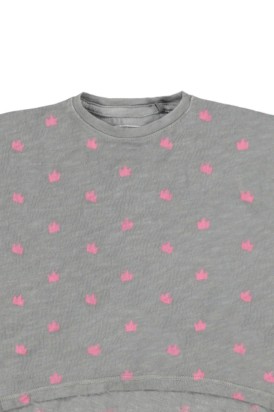 BELLYBUTTON T-Shirt Krönchen - grau pink