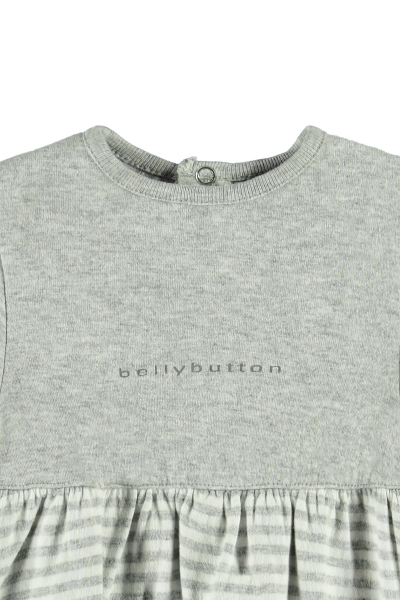 BELLYBUTTON Babykleid - weiss/grau