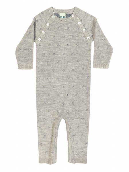 FUB Woll Strampler - light grey