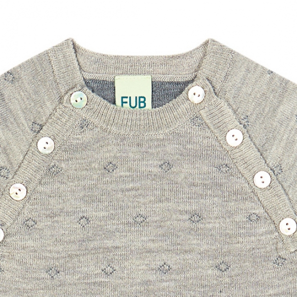 FUB Woll Strampler - light grey