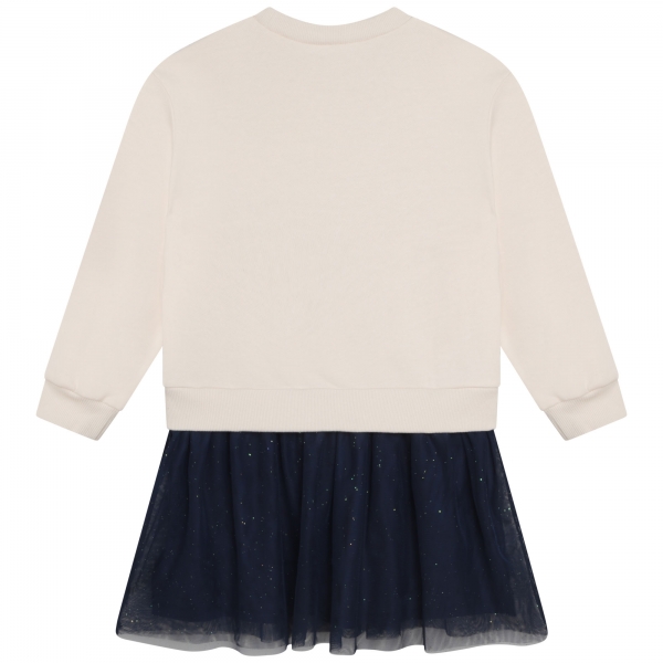 BILLIEBLUSH Sweatkleid Unicorn mit Tüll - marine ecru