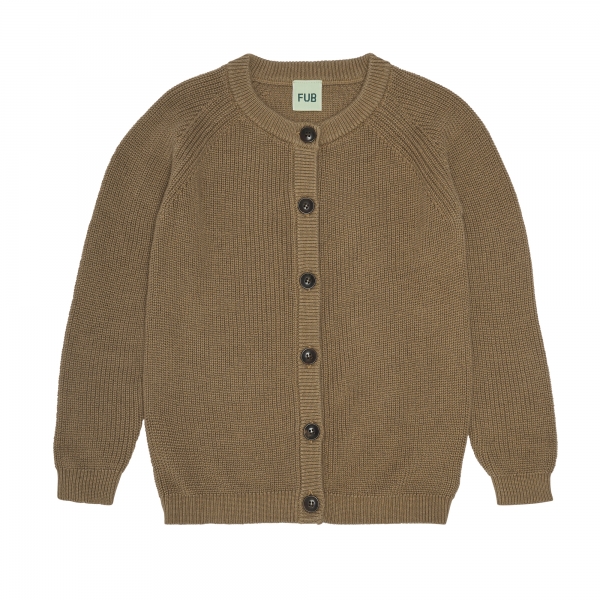 FUB Strickjacke Cardigan Rib - camel