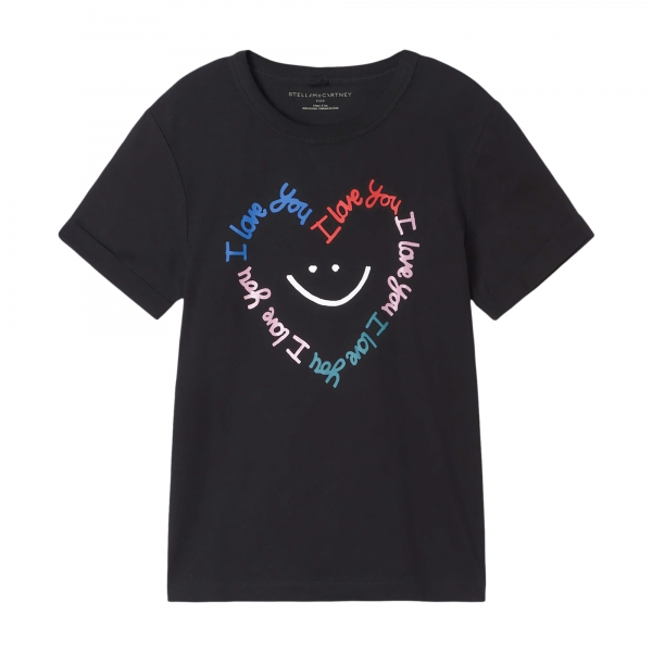 STELLA MCCARTNEY KIDS T-Shirt Heart - black