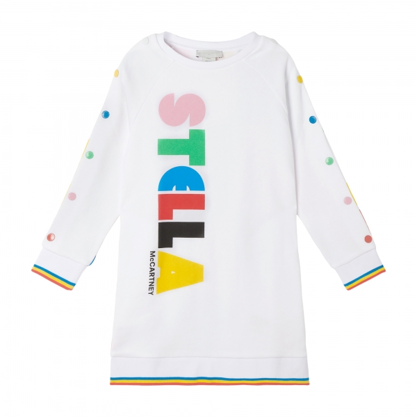 STELLA MCCARTNEY KIDS Sweatkleid Print - weiß