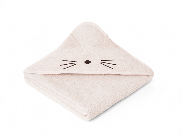 LIEWOOD Kapuzen Handtuch Cat - sweet rose