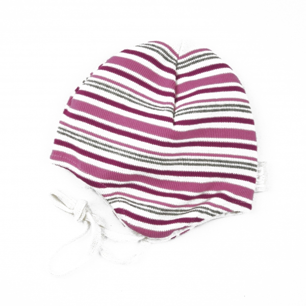 DÖLL Baby Bindemütze Streifen - pink