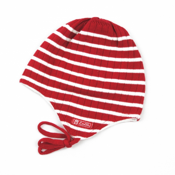 DÖLL Bindemütze Streifen - rot