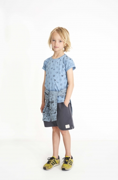 SOFT GALLERY T-shirt Emoji - blue melange