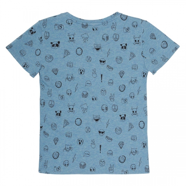 SOFT GALLERY T-shirt Emoji - blue melange