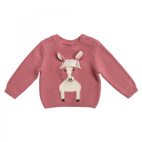 STELLA MCCARTNEY KIDS Pullover Horse - rose