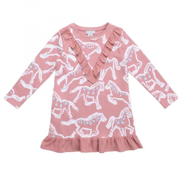 STELLA MCCARTNEY KIDS Sweatkleid Horse rose