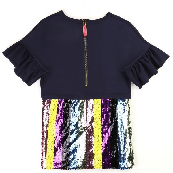 LITTLE MARC JACOBS Kleid Pailletten - marine