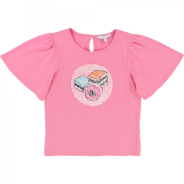 LITTLE MARC JACOBS T-Shirt Wendepailletten - rose